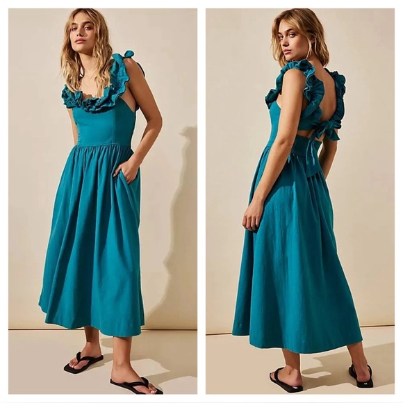 Free people Ruffle It Up Midi Dress - Picture 2 of 5